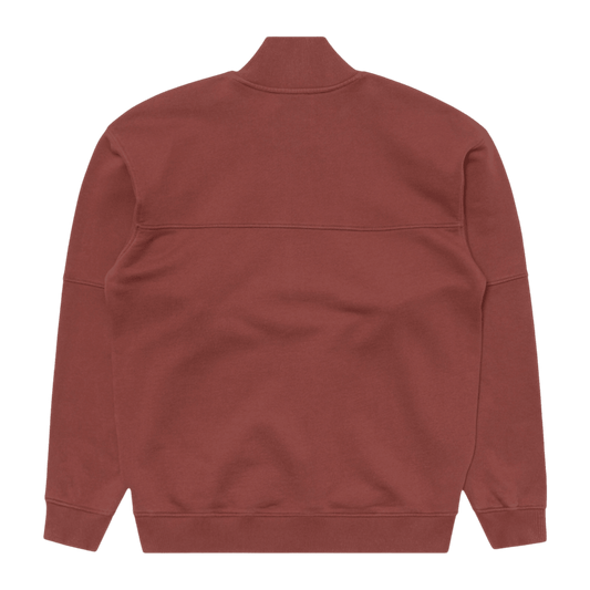 Edwin - Koji Half Zip Sweat - Rum Raisin - Regent Tailoring Salisbury