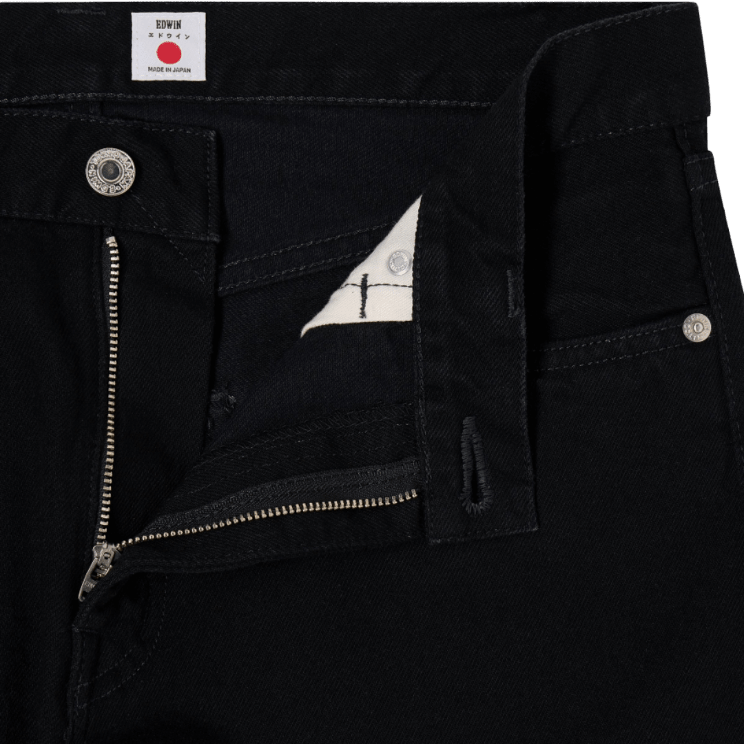 Edwin - Regular Tapered Jeans - Black Unwashed - Regent Tailoring Salisbury