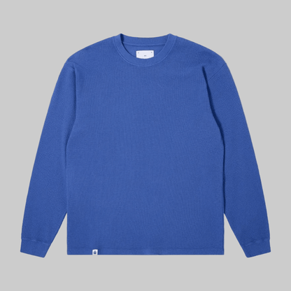 Edwin - Waffle Dizzy T-Shirt LS - Deep Ultramarine - Regent TailoringEdwin