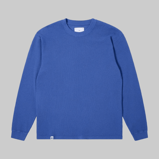 Edwin - Waffle Dizzy T-Shirt LS - Deep Ultramarine - Regent TailoringEdwin