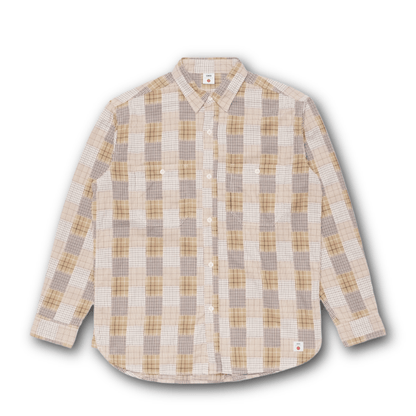 Edwin - Work Shirt - Patchwork Dobby Fabric - Regent Tailoring Salisbury
