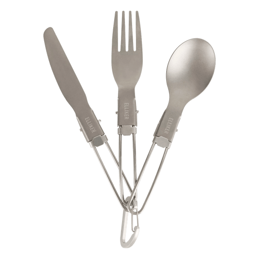 Elliker - Beldon 3 Piece Foldable Cutlery - Titanium - Regent Tailoring Salisbury