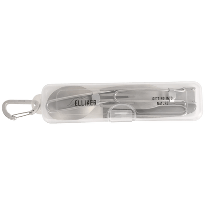 Elliker - Beldon 3 Piece Foldable Cutlery - Titanium - Regent Tailoring Salisbury