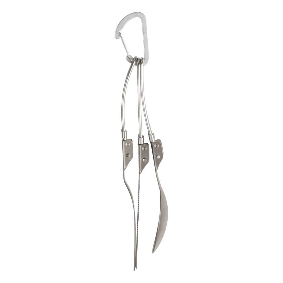Elliker - Beldon 3 Piece Foldable Cutlery - Titanium - Regent Tailoring Salisbury