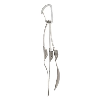 Elliker - Beldon 3 Piece Foldable Cutlery - Titanium - Regent Tailoring Salisbury