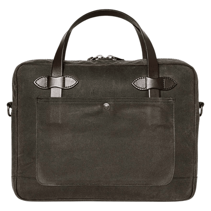 FILSON - Tin Cloth Compact Briefcase - Otter Green - Regent Tailoring Salisbury