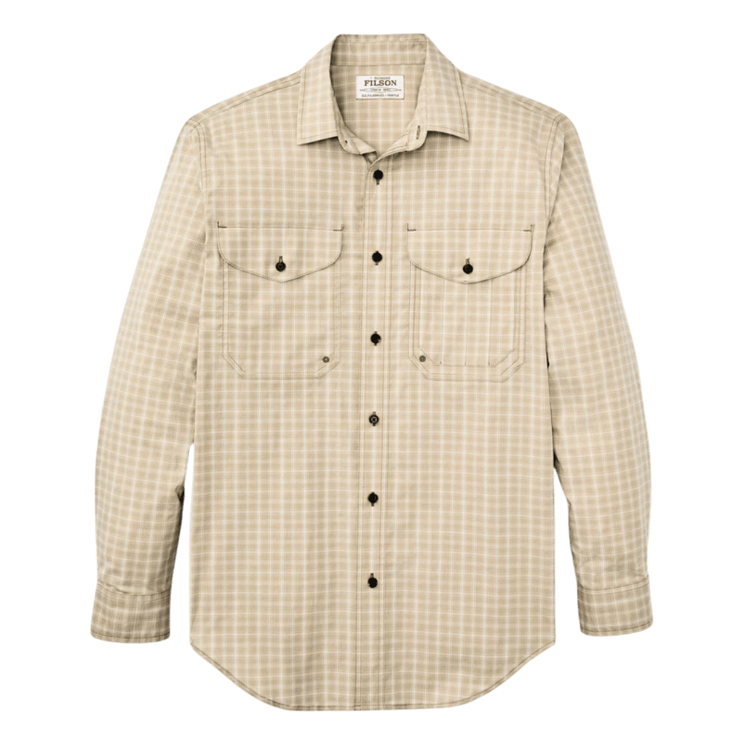 FILSON - Twin Lakes Sports Shirt - Tan/ Cream Plaid - Regent Tailoring Salisbury