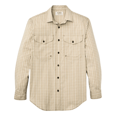 FILSON - Twin Lakes Sports Shirt - Tan/ Cream Plaid