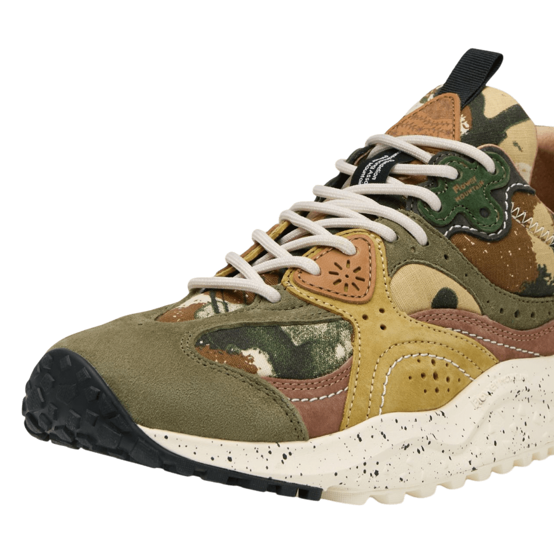 Flower Mountain - Wave Man suede/canvas - Kaki/military - Regent Tailoring Salisbury