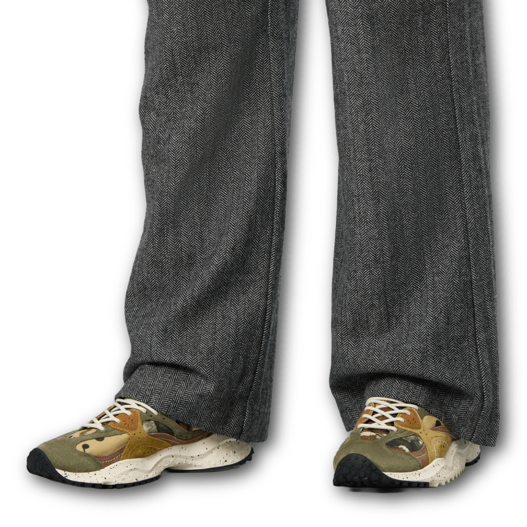 Flower Mountain - Wave Man suede/canvas - Kaki/military - Regent TailoringFlower Mountain