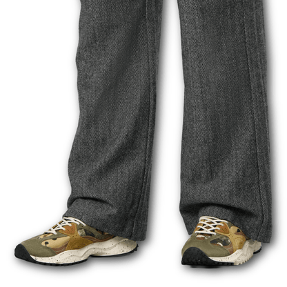Flower Mountain - Wave Man suede/canvas - Kaki/military - Regent TailoringFlower Mountain