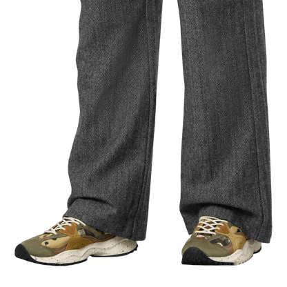 Flower Mountain - Wave Man suede/canvas - Kaki/military - Regent Tailoring Salisbury