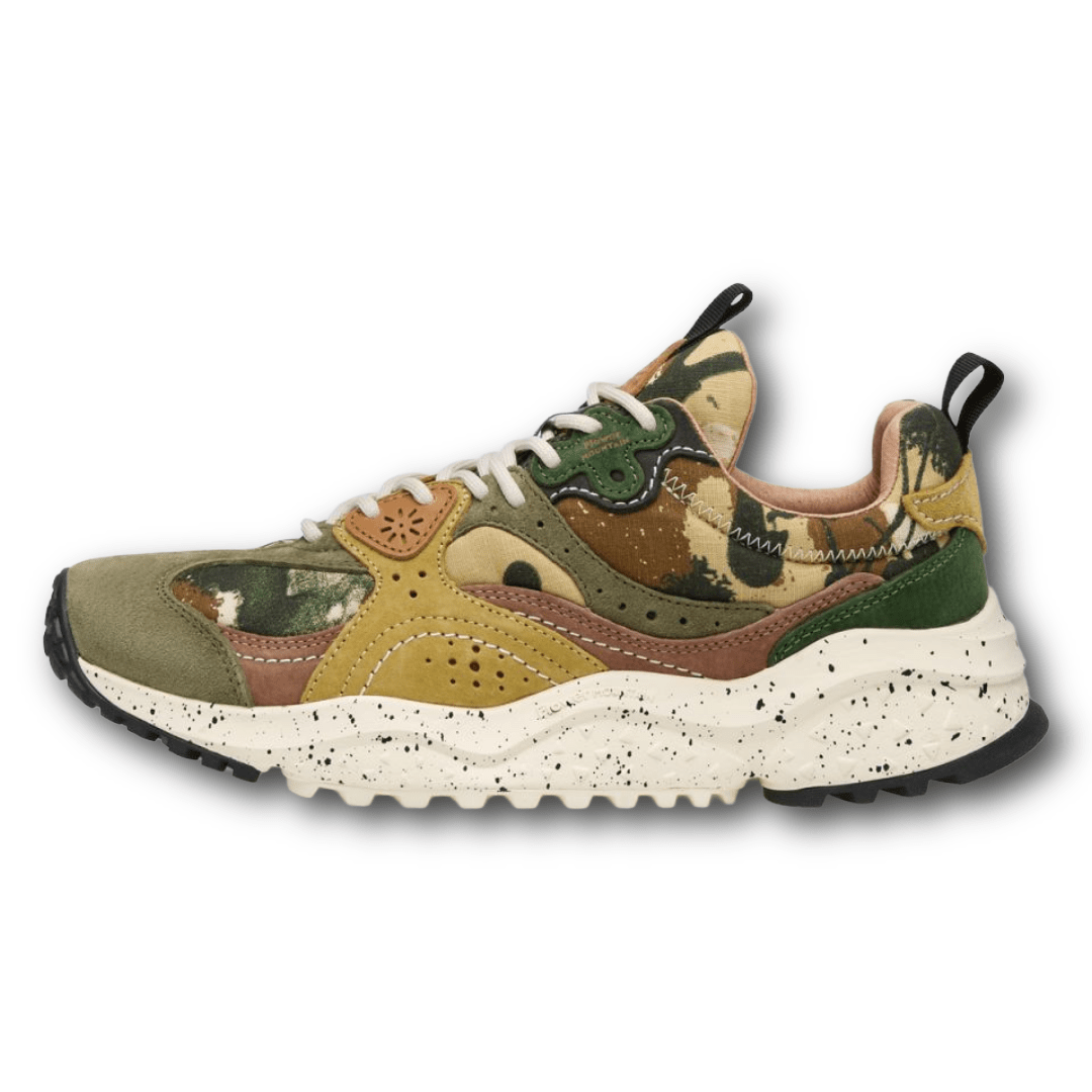 Flower Mountain - Wave Man suede/canvas - Kaki/military - Regent TailoringFlower Mountain
