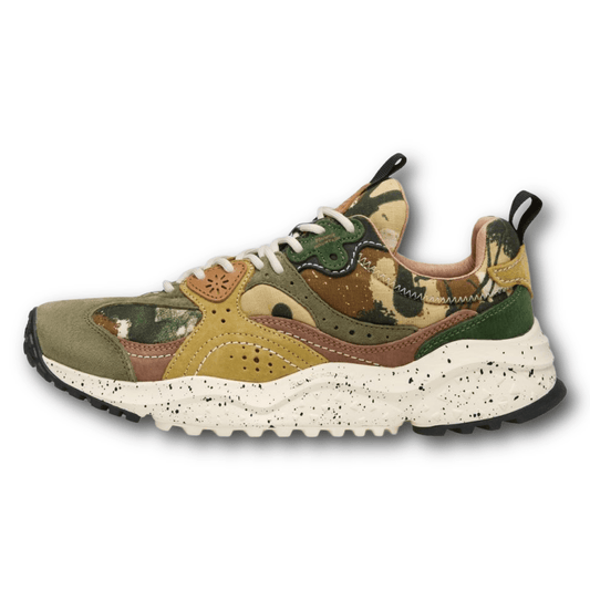 Flower Mountain - Wave Man suede/canvas - Kaki/military - Regent TailoringFlower Mountain