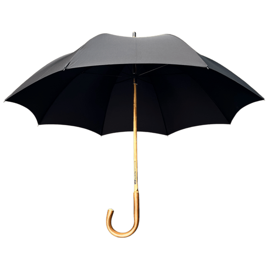 Fox - Bark Chestnut Solid Walking Umbrella - Black - Regent Tailoring Salisbury
