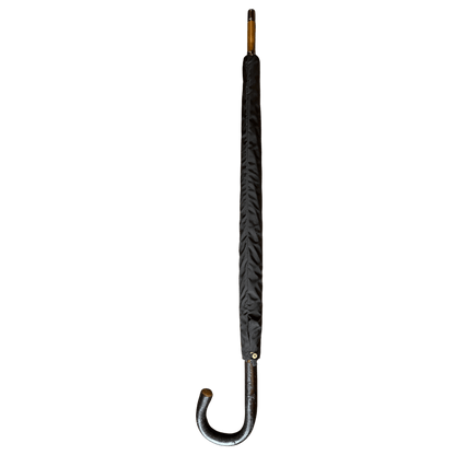 Fox - Polished Chestnut Solid Walking Umbrella - Black - Regent Tailoring Salisbury