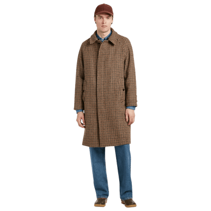 Gloverall - Hynes Harris Tweed® Overcoat - Brown Houndstooth - Regent Tailoring Salisbury