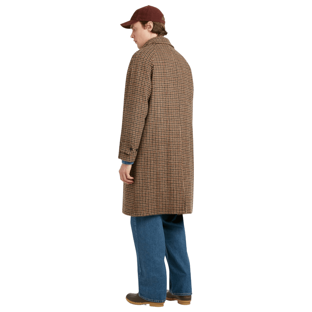 Gloverall - Hynes Harris Tweed® Overcoat - Brown Houndstooth - Regent Tailoring Salisbury
