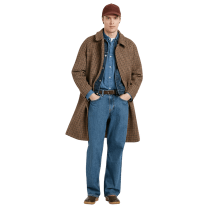 Gloverall - Hynes Harris Tweed® Overcoat - Brown Houndstooth - Regent Tailoring Salisbury