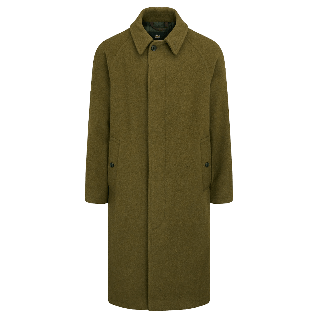 Gloverall - Hynes Wool Overcoat - Olive - Regent Tailoring Salisbury