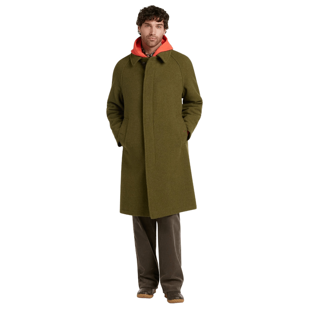Gloverall - Hynes Wool Overcoat - Olive - Regent Tailoring Salisbury
