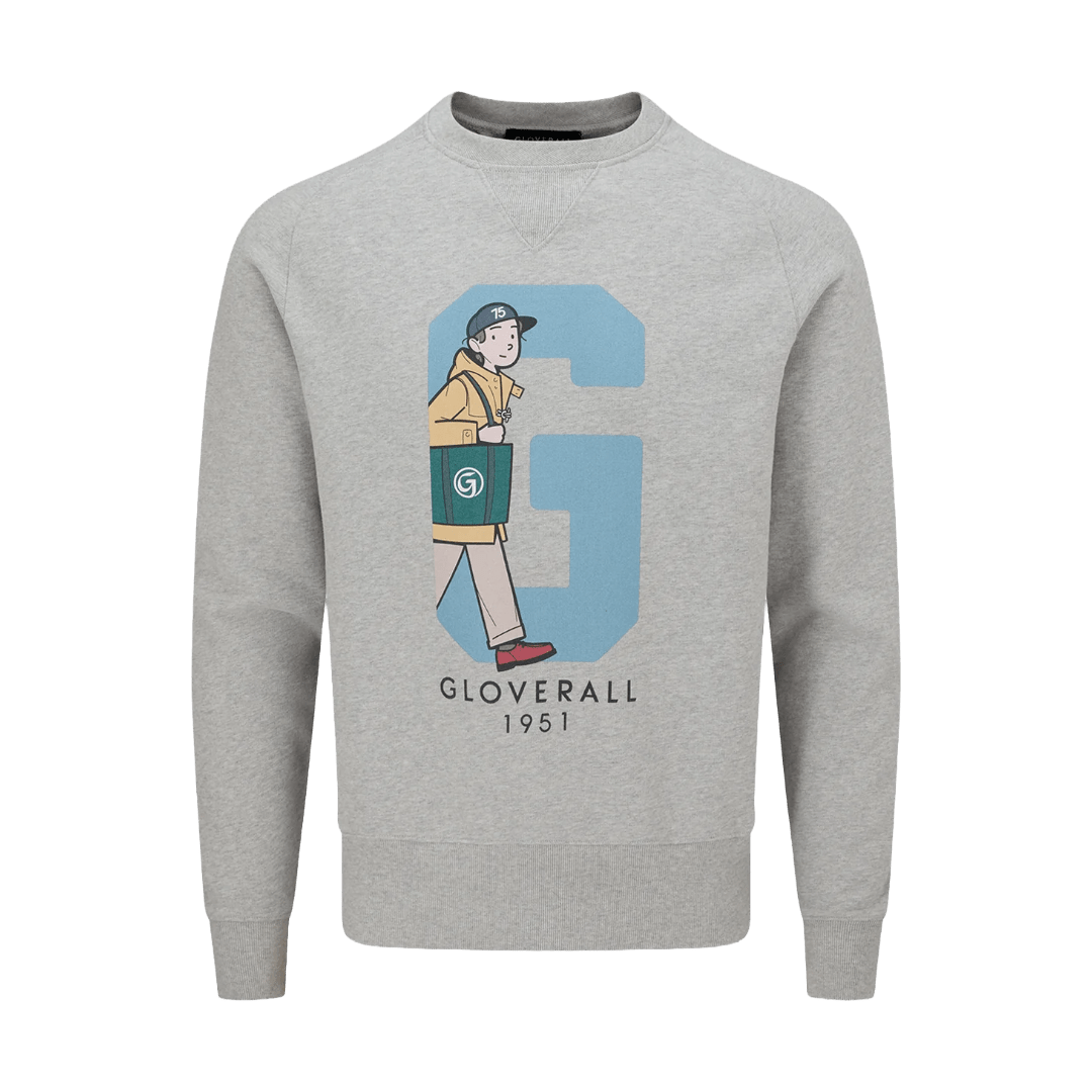 Gloverall - Ivy Boys Anniversary Graphic Sweatshirt - Light Grey - Regent Tailoring Salisbury