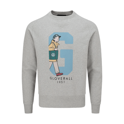 Gloverall - Ivy Boys Anniversary Graphic Sweatshirt - Light Grey - Regent Tailoring Salisbury