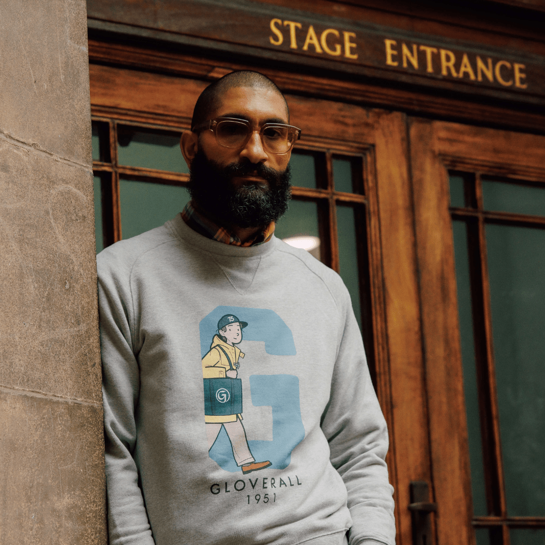 Gloverall - Ivy Boys Anniversary Graphic Sweatshirt - Light Grey - Regent Tailoring Salisbury