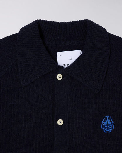 Edwin - Mars Polo Cardigan - Navy