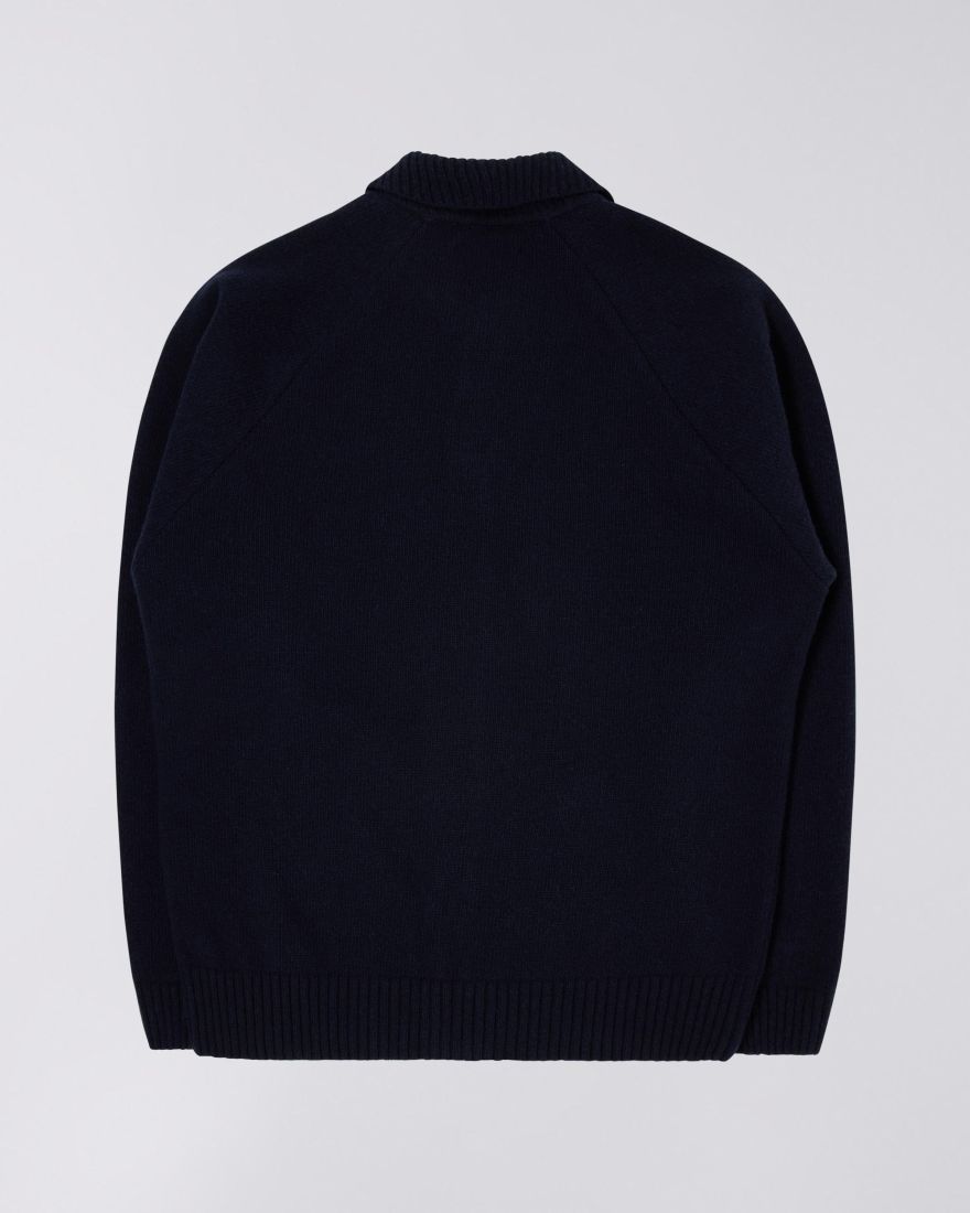 Edwin - Mars Polo Cardigan - Navy