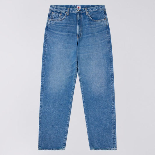 Blue jeans on a white background