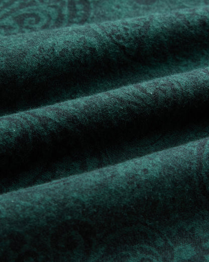 Portuguese Flannel - Green Paisley Flannel Jacquard