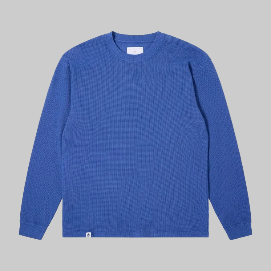 Edwin - Waffle Dizzy T-Shirt LS - Deep Ultramarine