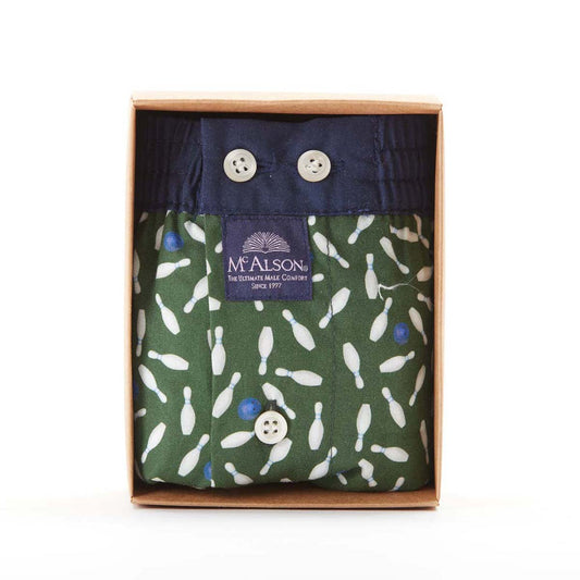 Green bowling pin boxers sold at regent