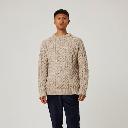 Crew neck jumper on man