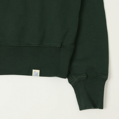 MERZ B. SCHWANEN - Half Zip Collared Sweatshirt - Forest