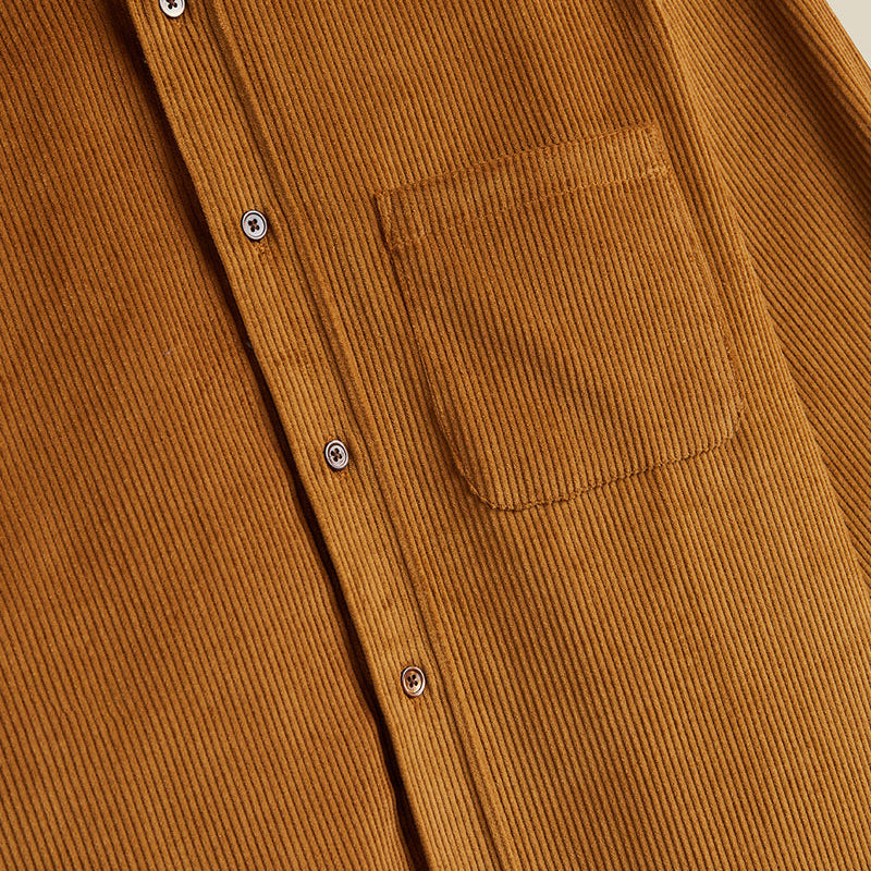 Pocket of burnt orange shirt