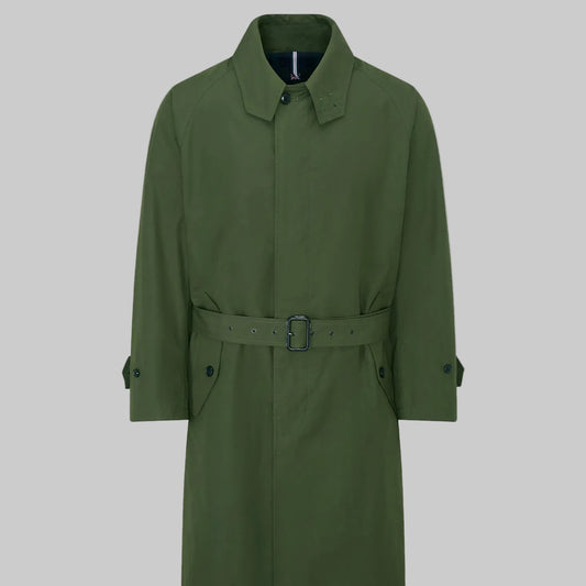 Green Mac coat sold at regent