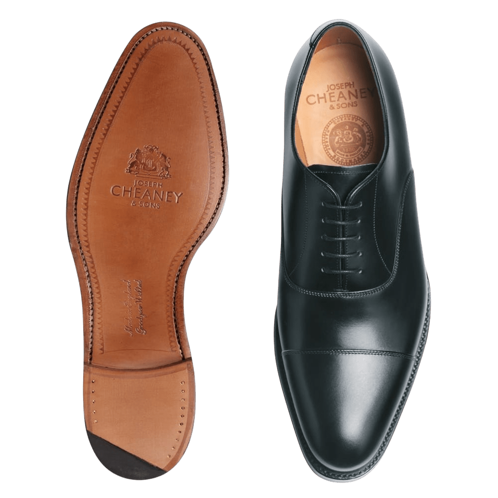 Joseph Cheaney - Lime - Black Leather - Regent Tailoring Salisbury