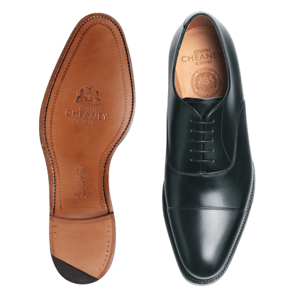 Joseph Cheaney - Lime - Black Leather - Regent Tailoring Salisbury