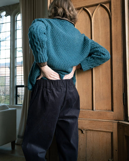 Bibico - Anna Wide Leg Trouser - Dove Grey - Thick Cord