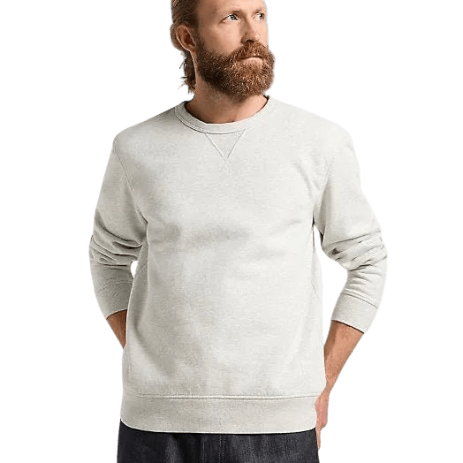 LEE - 101 Sweatshirt - Sharp Grey Mele - Regent Tailoring Salisbury