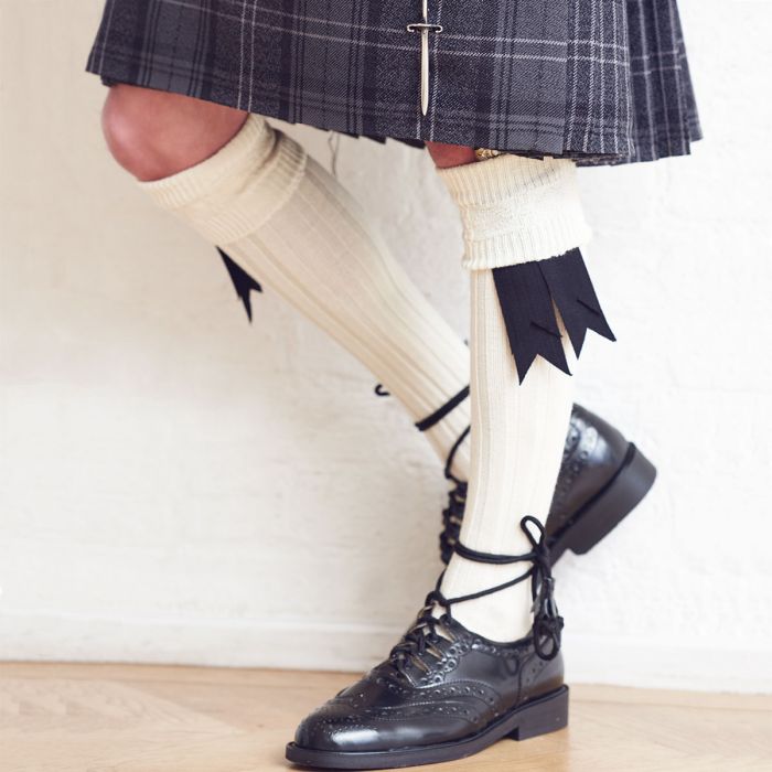 Lochcarron - Kilt Hose - Wool - White - Regent Tailoring Salisbury