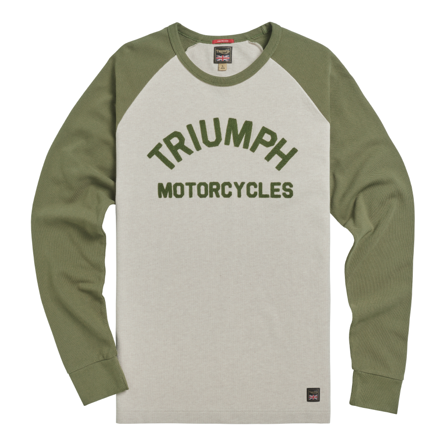 Triumph - Barwell Printed Long Sleeve Tee - Olive/Oatmeal - Cotton