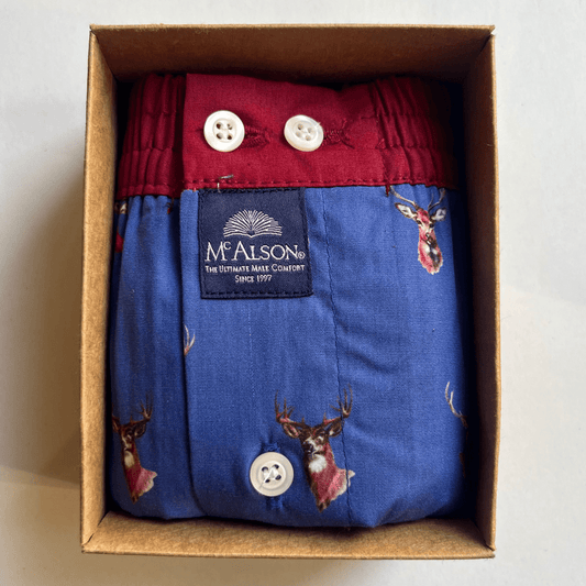 McAlson - Boxer Shorts - Blue Stag - Regent Tailoring Salisbury