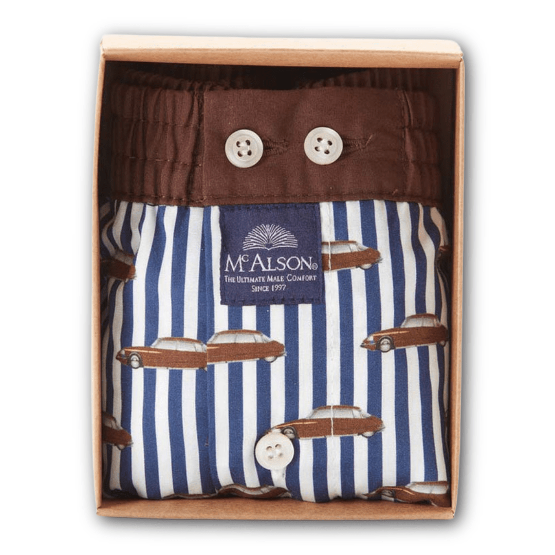 McAlson - Boxer Shorts - Cars and Stripes - Regent TailoringMcAlson