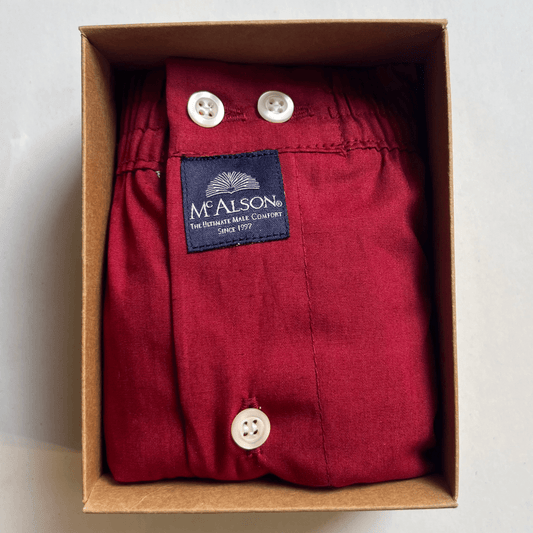 McAlson - Boxer Shorts - Classic Bordeaux - Regent Tailoring Salisbury