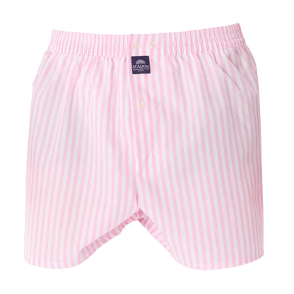 McAlson - Boxer Shorts - Classic striped pink - Regent Tailoring Salisbury