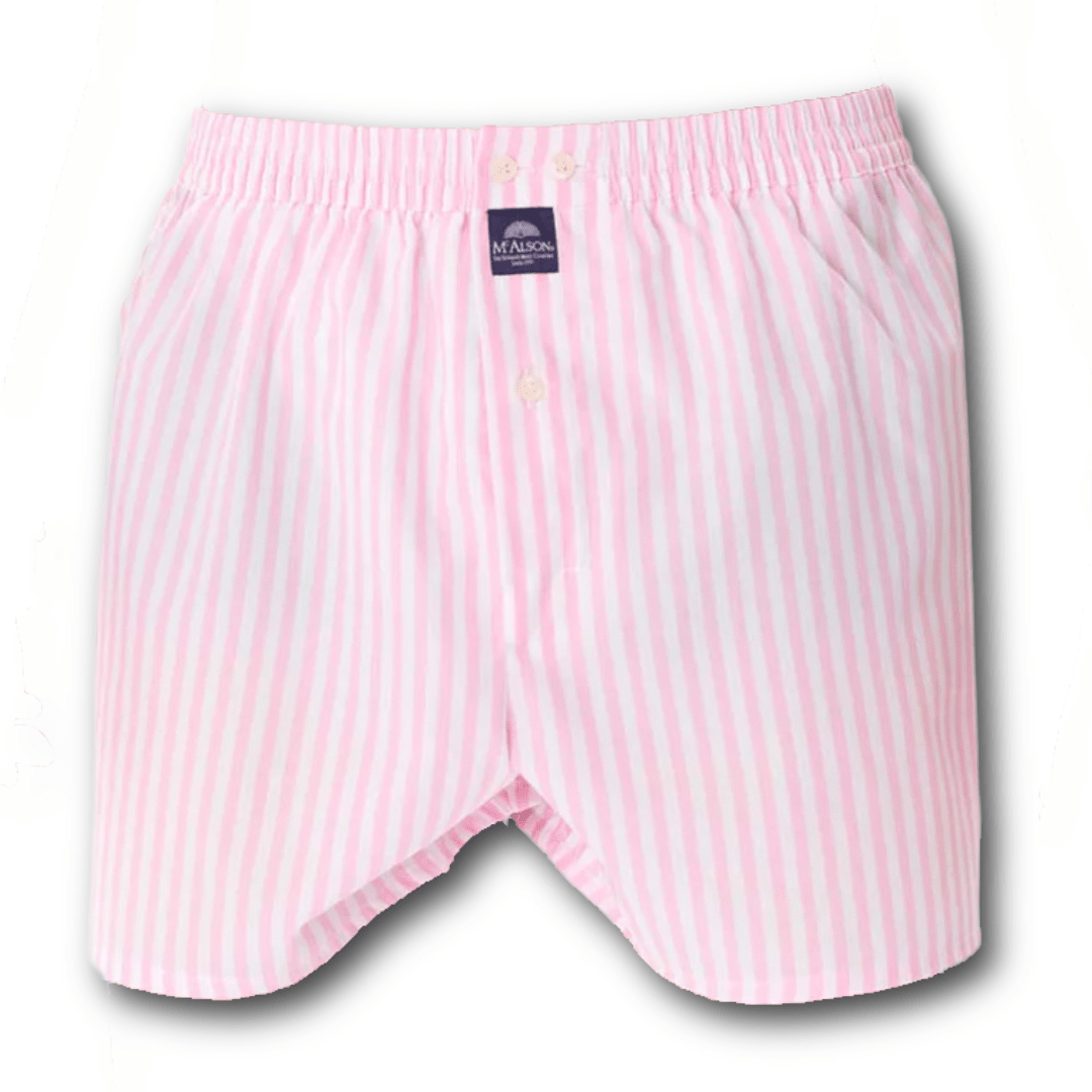 McAlson - Boxer Shorts - Classic striped pink - Regent TailoringMcAlson