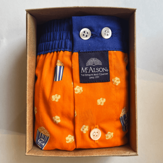 McAlson - Boxer Shorts - Orange Popcorn - Regent Tailoring Salisbury